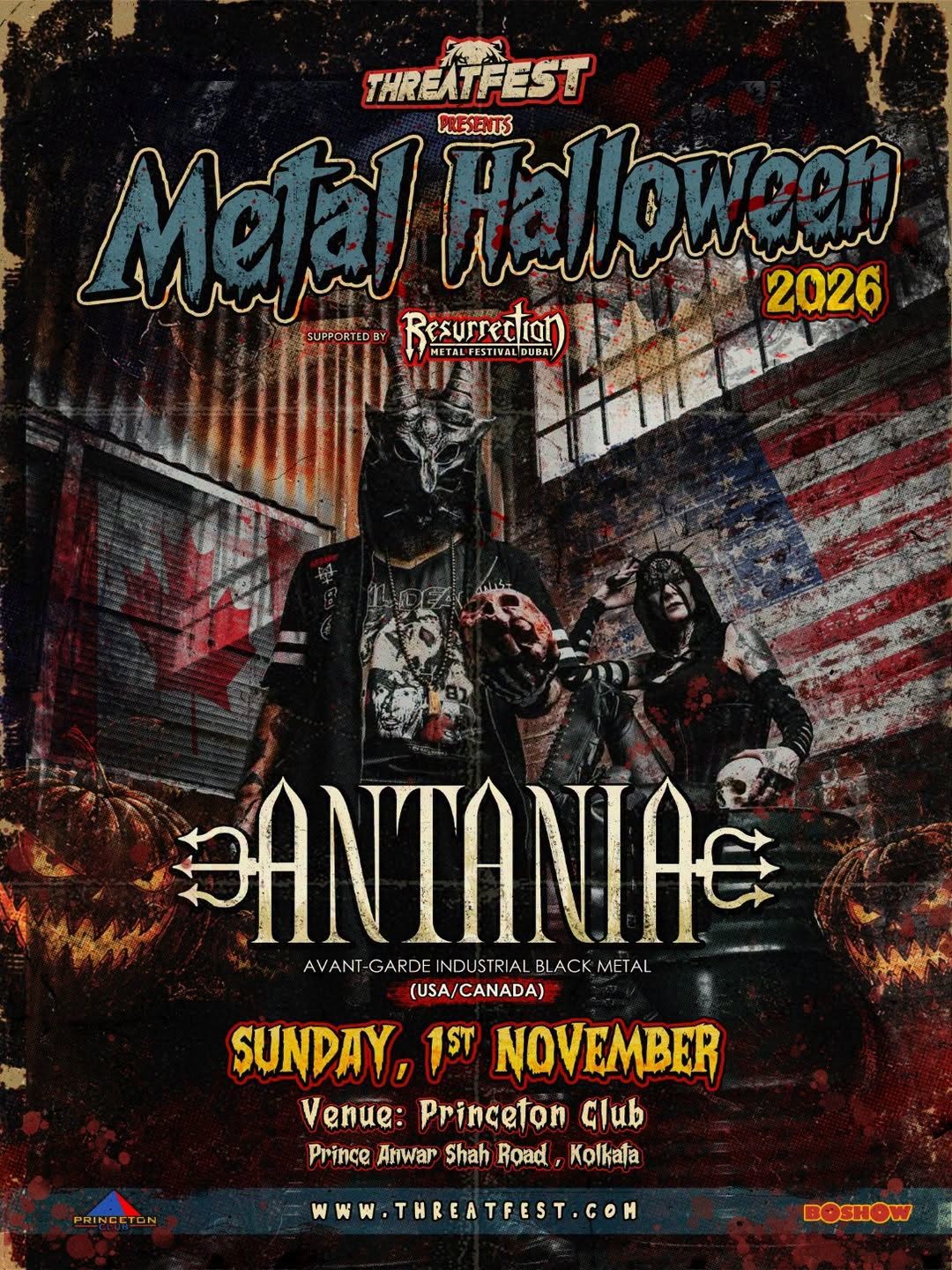 Threatfest Metal Halloween Party 2026 — Antania poster