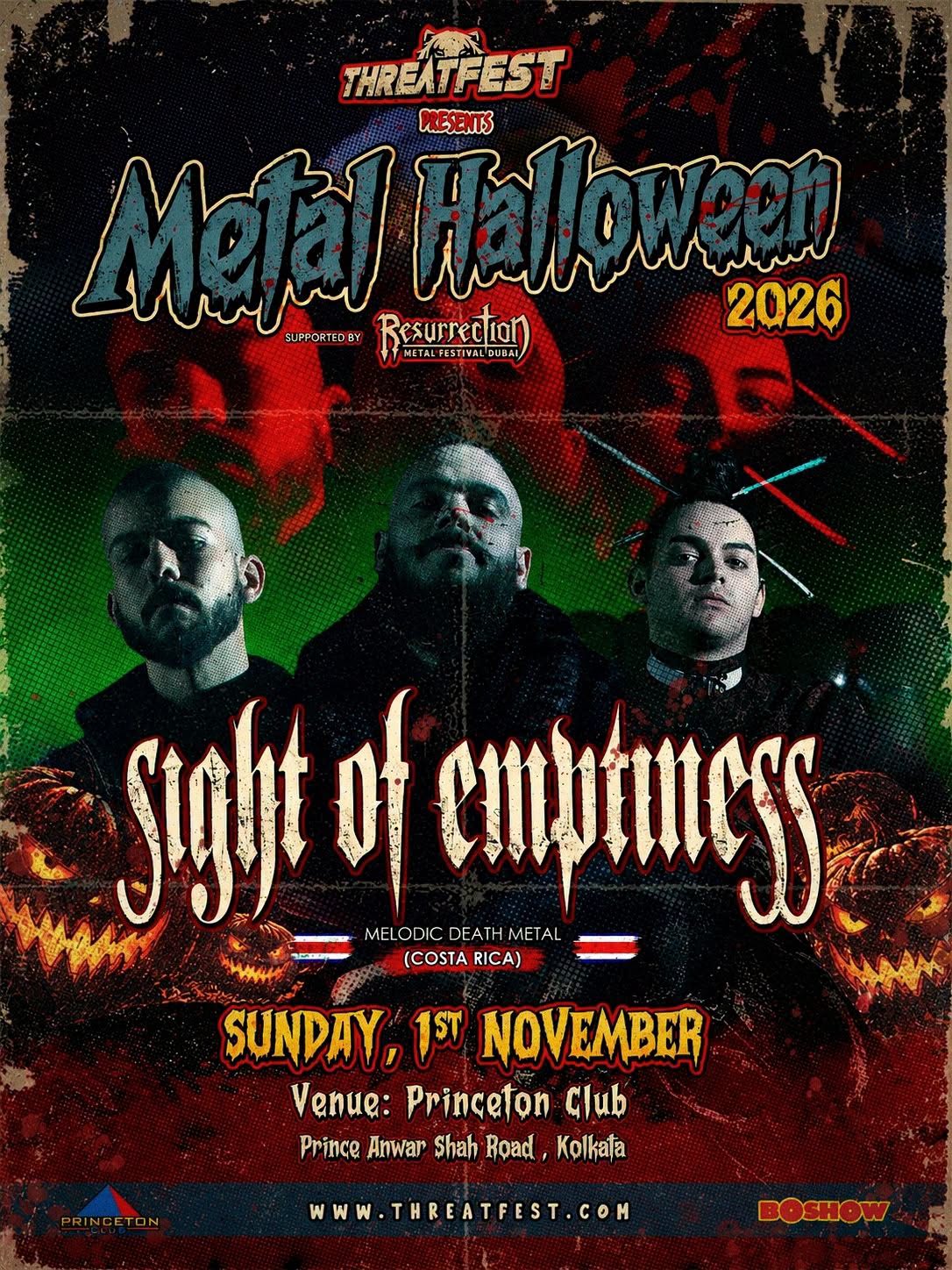 Threatfest Metal Halloween Party 2026 — Sight of Emptiness poster